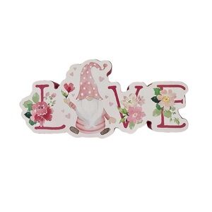 Tabletop/Shelf LOVE Gnome Wood Sign - Valentine’s Day Decor